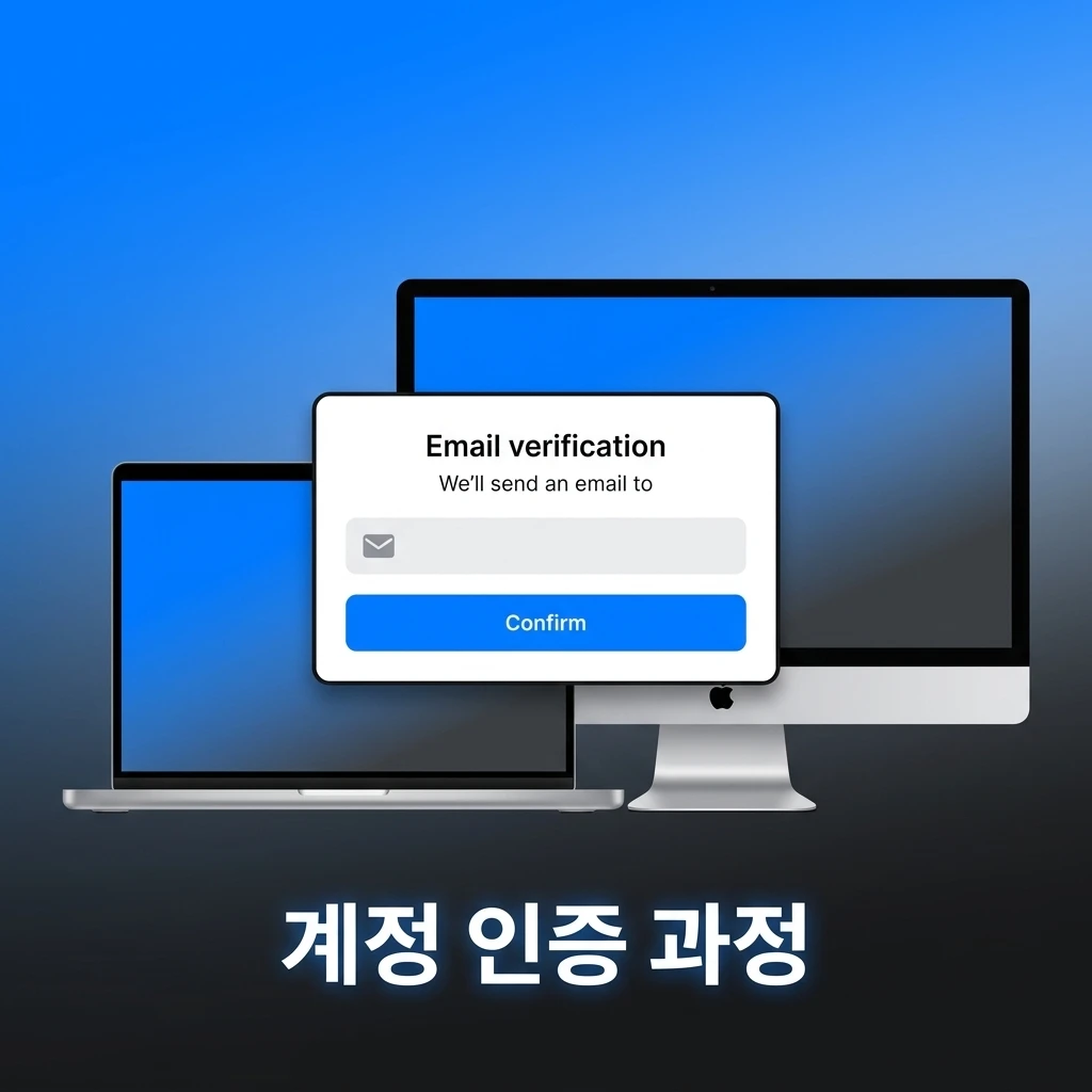 안전한 출금을 위한 1win 플랫폼의 5단계 계정 인증 과정(신원 확인, 주소 확인, 결제 수단 확인, 서류 검토, 인증 완료).