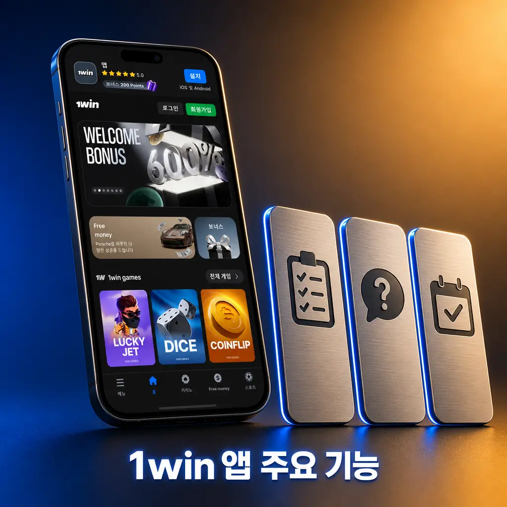 1win 모바일 앱 주요 기능: 터치 스크린 최적화, 카지노 및 라이브 스포츠 지원, 데이터 절약 설계