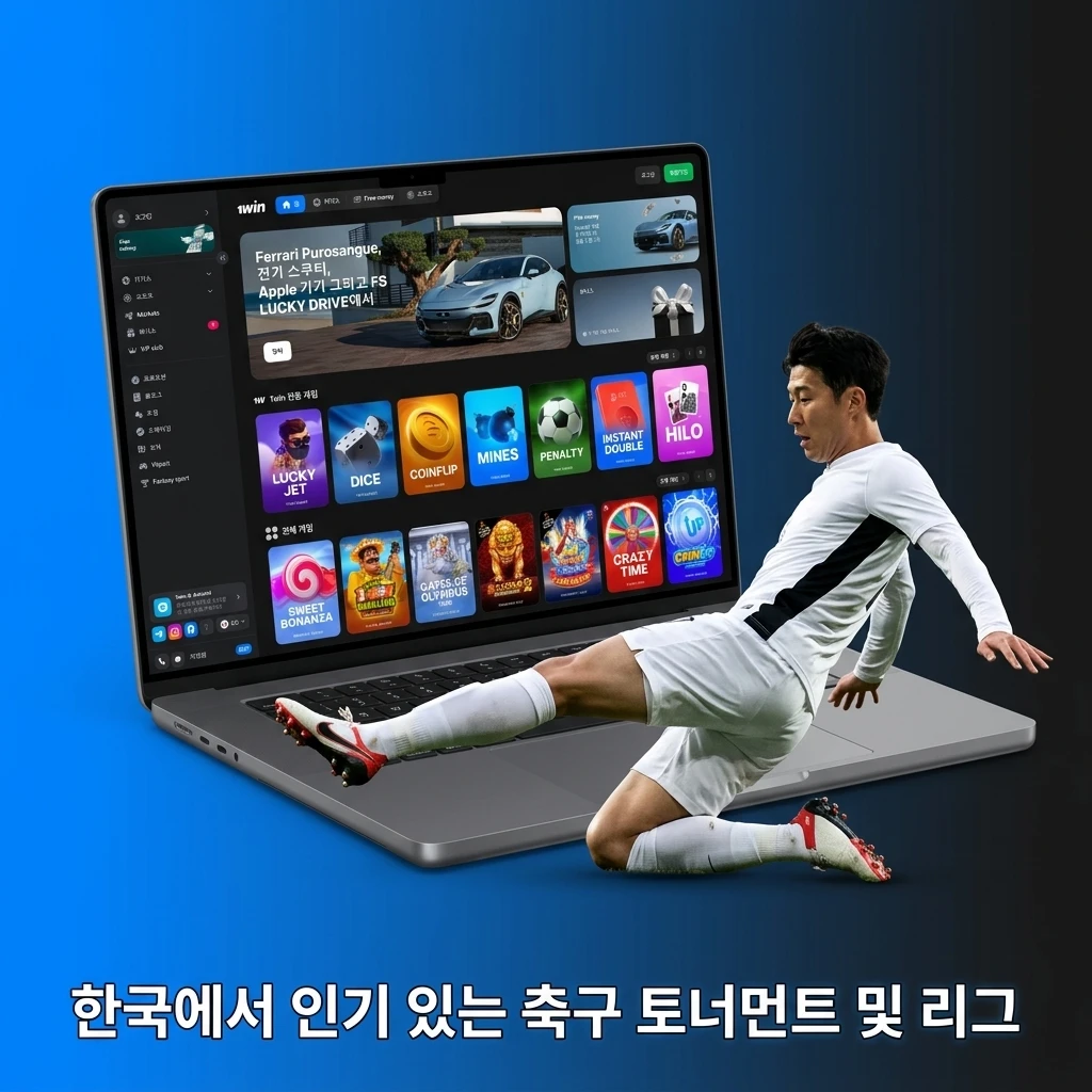 한국에서 인기 있는 FIFA 월드컵, 챔피언스리그 등 글로벌 축구 토너먼트와 1win 스포츠 베팅 리그.