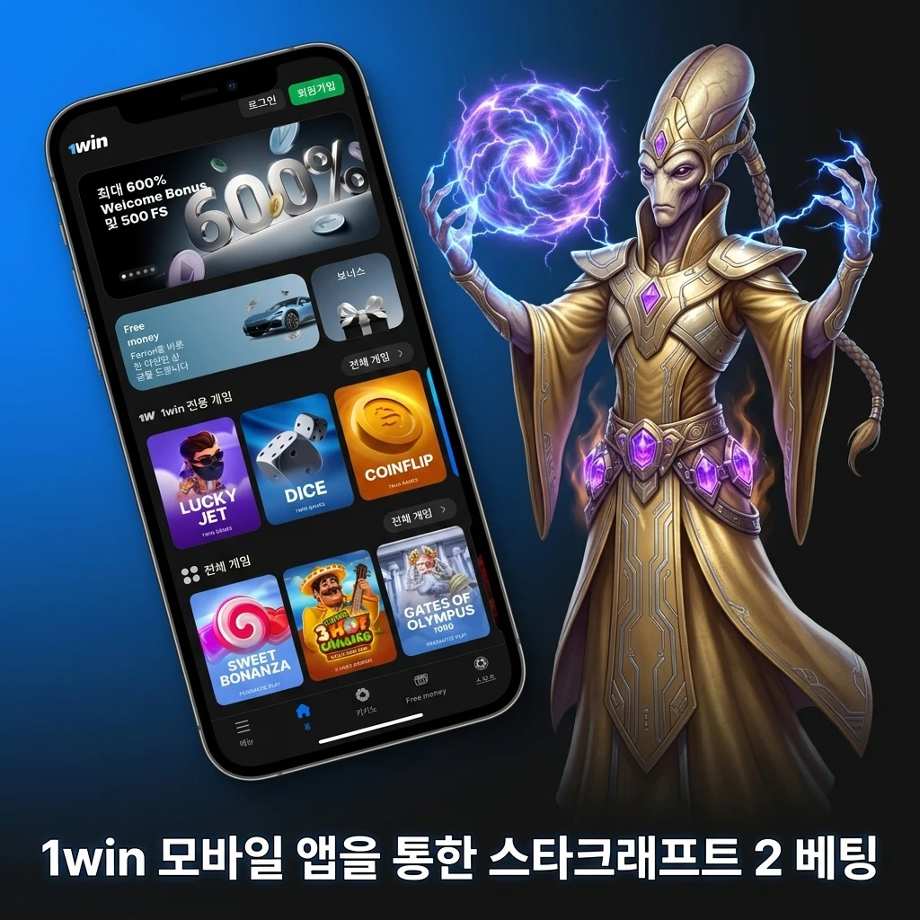 스타크래프트 2 베팅을 위한 1win 모바일 앱의 안드로이드 및 아이폰 설치 방법