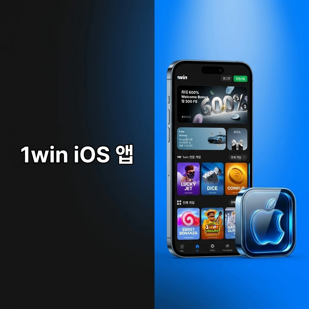 모든 데스크톱 기능을 완벽히 지원하는 아이폰 및 아이패드용 1win iOS 앱 화면