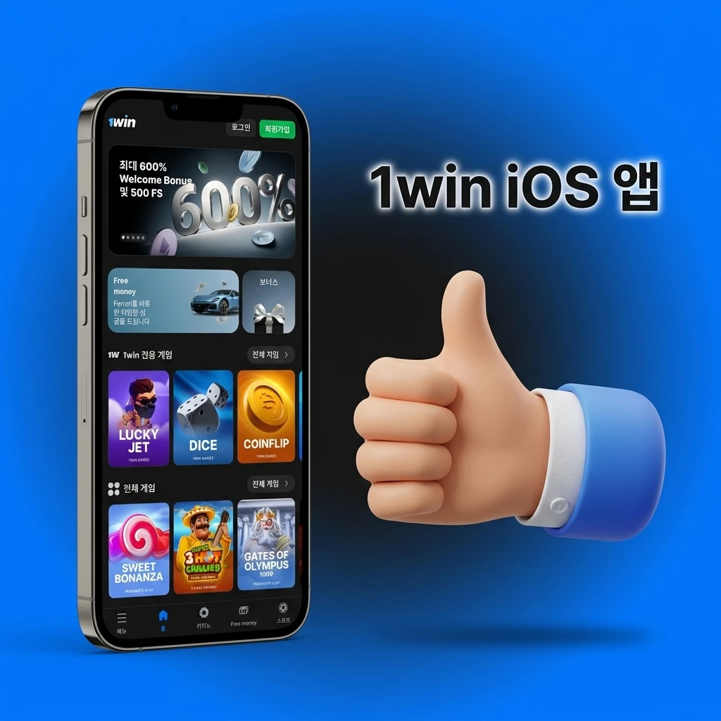 수천 가지 카지노 게임과 스포츠 이벤트를 무료로 즐길 수 있는 애플 기기 전용 1win iOS 앱