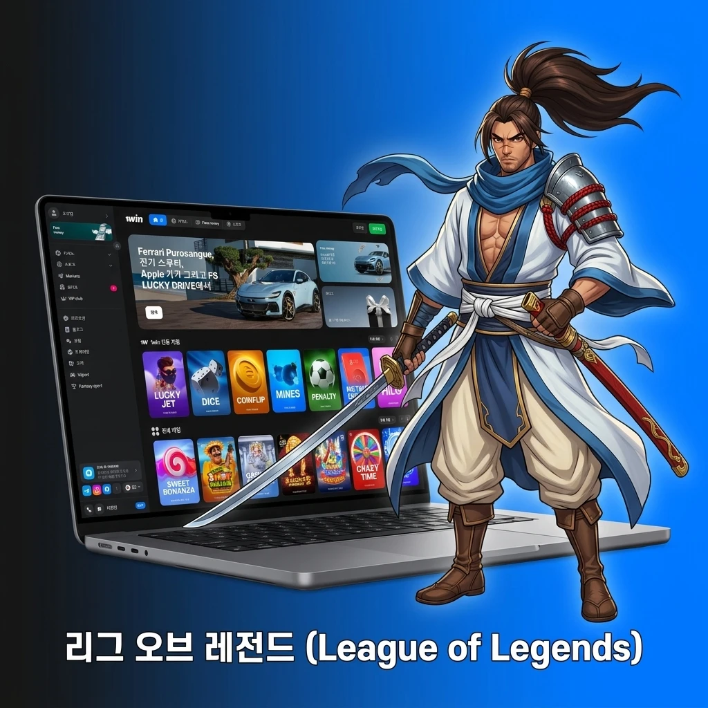 리그 오브 레전드 월드 챔피언십 및 LCK 등 주요 프로 리그 대회와 다양한 경기 베팅 옵션